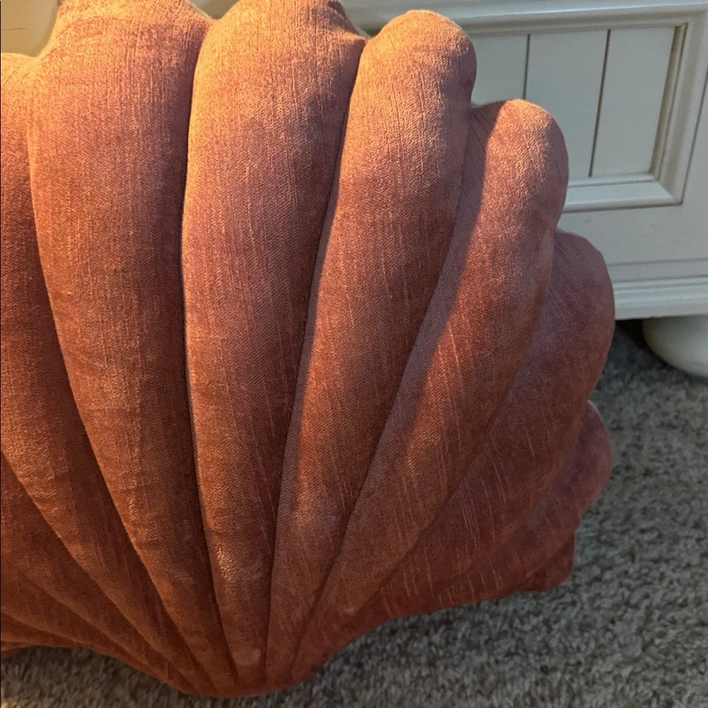 Shell-Shaped Pink Pillow